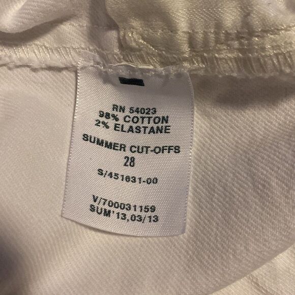 Gap 1969 Summer Cutoff Denim Shorts in White Size 28 NWOT - Picture 7 of 12